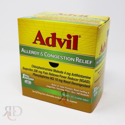 ADVIL CONGESTION RELIF 50 Count Medicine Singles 50CT/Pack